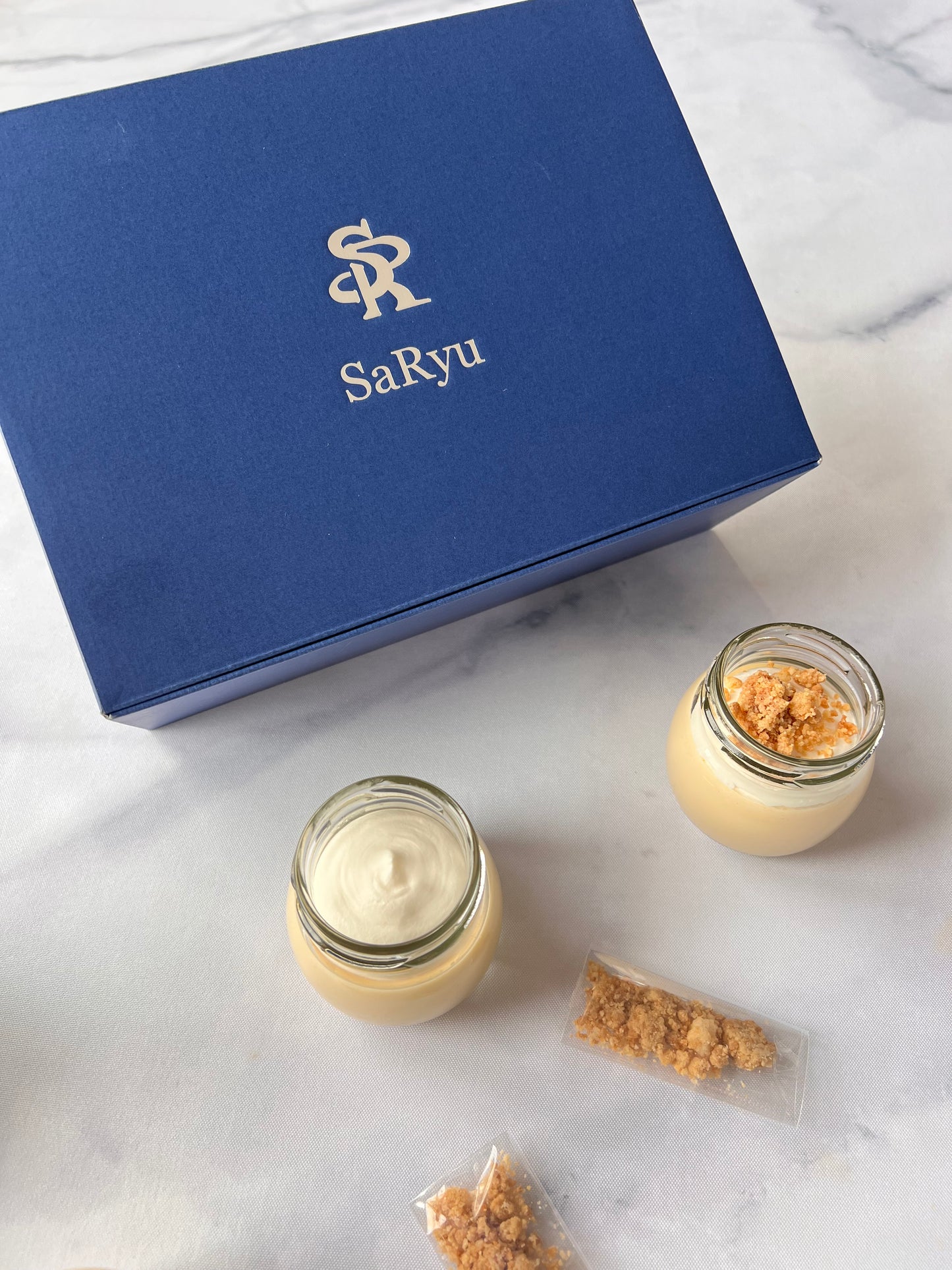 クランブルクリームプリン